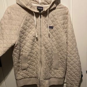 Patagonia full zip, quilted hoodie